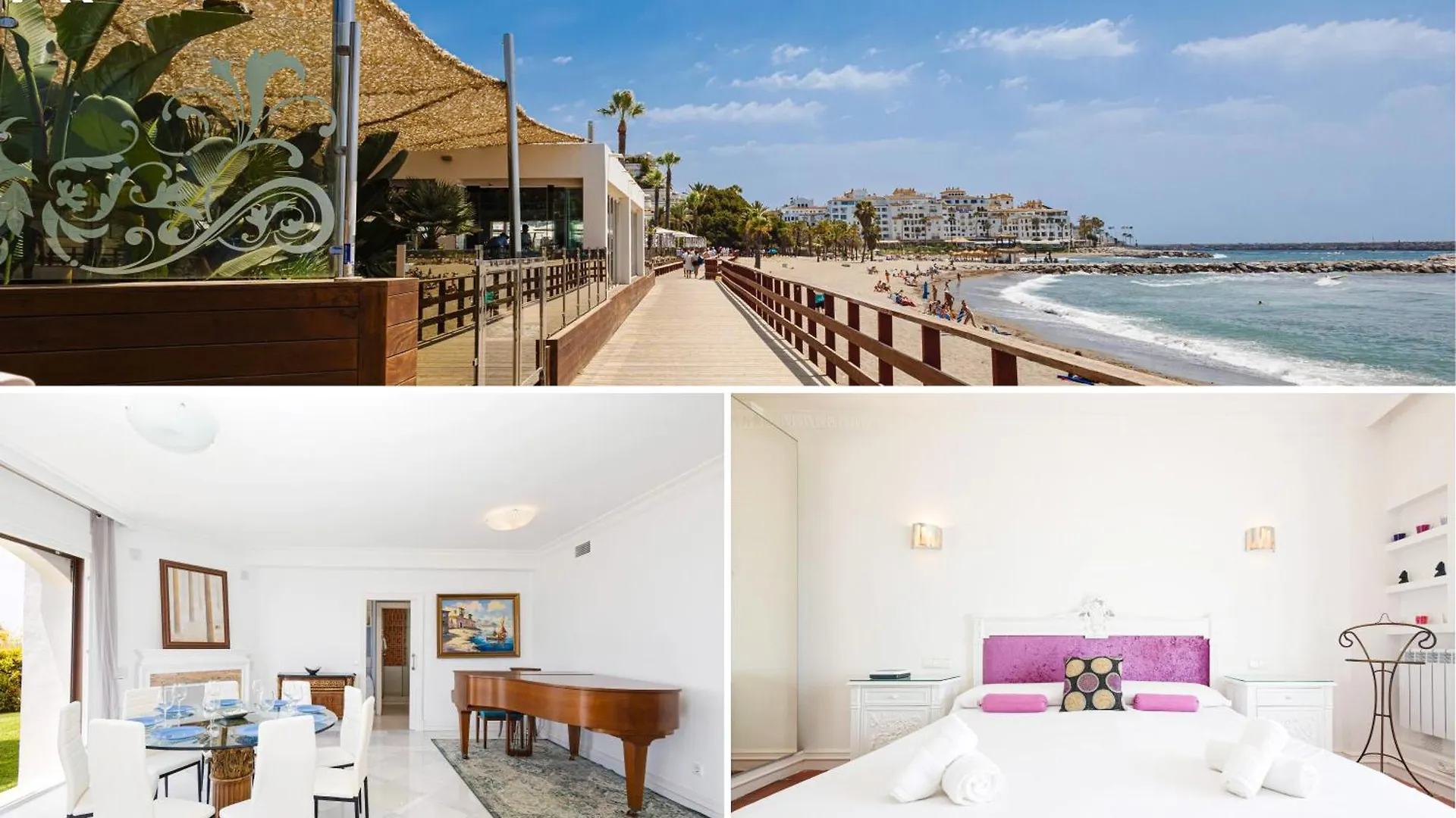 Holiday Home, With Direct Access To The Beach, Sea Views And South Facing, In Puerto Banus Marbella Spain